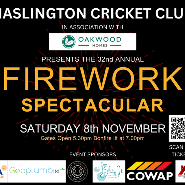 Haslington Cricket Club Firework Spectacular 8th Nov 25